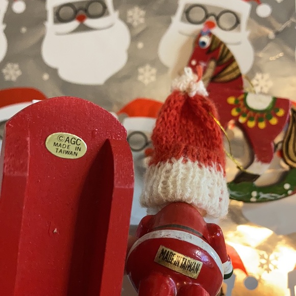 🐶🐾🎠🎄 Vintage Wood Ornaments 🐶🐾🎠🎄 3 pcs - Picture 4 of 8